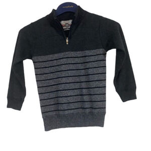 Faze1 Boys 1/4 zip Sweater Gray and Black Size 6